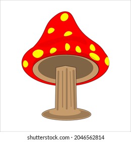 Mushroom vector design, saved with eps 10 version. You can use it for your flat illustration design or coloring book for kids.