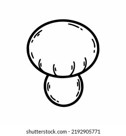 Mushroom. Vector doodle illustration. Sketch. Hand drawn sketch. Coloring book for child.