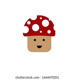Mushroom Vector flat design illustration.