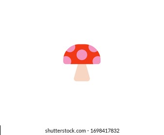 Mushroom vector flat icon. Isolated mushroom emoji illustration 