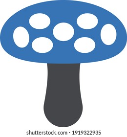 mushroom vector glyph colour icon