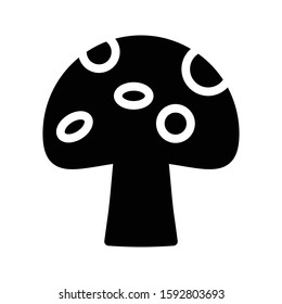 mushroom vector glyph flat icon 