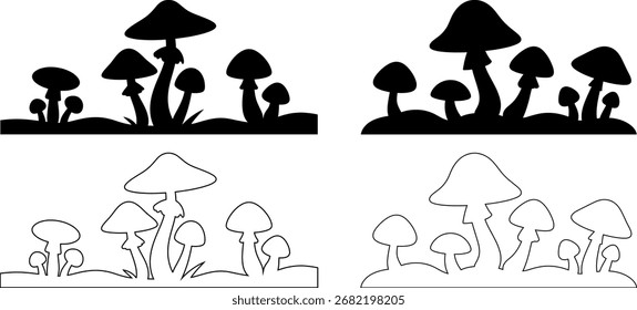 Conjunto gráfico de Vector de setas Ilustración de arte de línea blanca y negra
