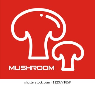 MUSHROOM VECTOR ICON 
