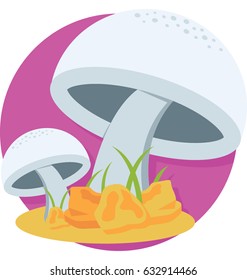Mushroom Vector Icon 
