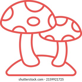 Mushroom vector icon. Can be used for printing, mobile and web applications.