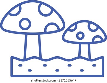 Mushroom vector icon. Can be used for printing, mobile and web applications.