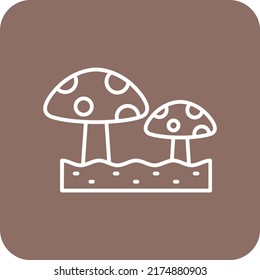 Mushroom vector icon. Can be used for printing, mobile and web applications.