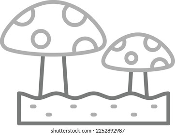 Mushroom vector icon. Can be used for printing, mobile and web applications.