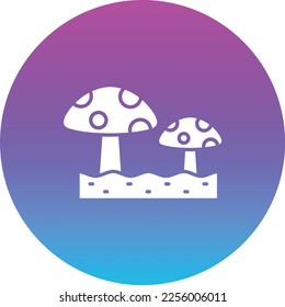 Icono vector hongo. Se puede usar para imprimir, móviles y aplicaciones web.