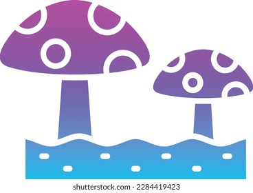 Mushroom vector icon. Can be used for printing, mobile and web applications.