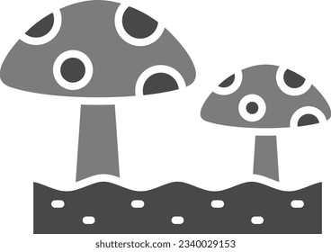 Mushroom vector icon. Can be used for printing, mobile and web applications.