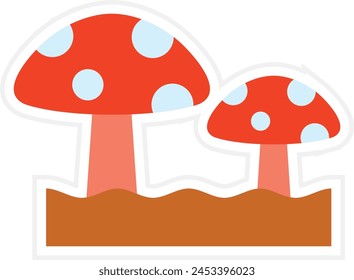 Mushroom vector icon. Can be used for printing, mobile and web applications.