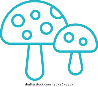 Mushroom vector icon. Can be used for printing, mobile and web applications.