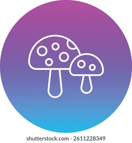 Mushroom vector icon. Can be used for printing, mobile and web applications.
