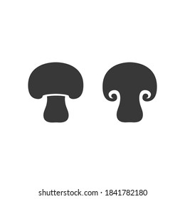 Mushroom vector icon. Champignon simple silhouette