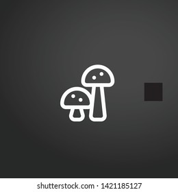 Mushroom vector icon. Mushroom concept stroke symbol design. Thin graphic elements vector illustration, outline pattern for your web site design, logo, UI. EPS 10.