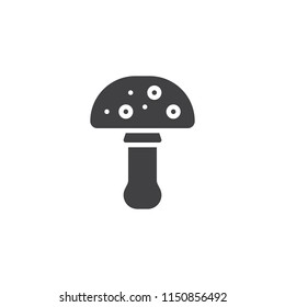 Mushroom vector icon. filled flat sign for mobile concept and web design. Fungus mushroom simple solid icon. Symbol, logo illustration. Pixel perfect vector graphics