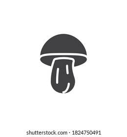 Icono vector hongo. signo plano relleno para concepto móvil y diseño web. Icono de glifo de champiñón. Símbolo, ilustración del logotipo. Gráficos vectoriales