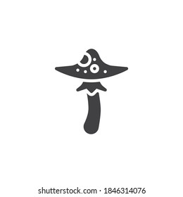 Mushroom vector icon. filled flat sign for mobile concept and web design. Fungus, mushroom glyph icon. Symbol, logo illustration. Vector graphics