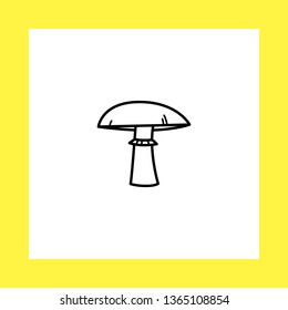 mushroom vector icon. flat design