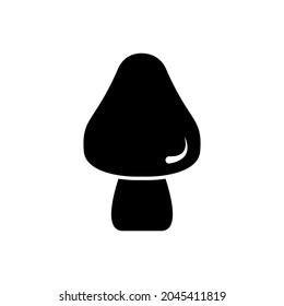 Mushroom vector icon. food illustration sign. fungus symbol or logo.