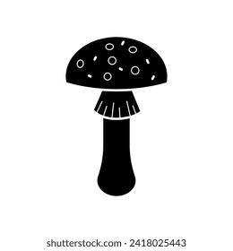 Mushroom vector icon. food illustration sign. fungus symbol or logo.