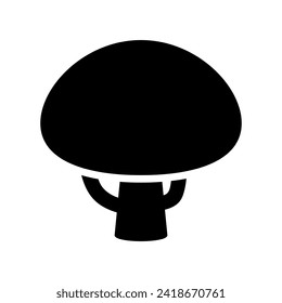 Mushroom vector icon. food illustration sign. fungus symbol or logo.