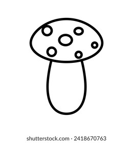 Mushroom vector icon. food illustration sign. fungus symbol or logo.