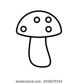 Mushroom vector icon. food illustration sign. fungus symbol or logo.