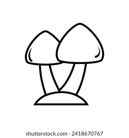 Mushroom vector icon. food illustration sign. fungus symbol or logo.