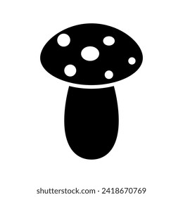 Mushroom vector icon. food illustration sign. fungus symbol or logo.