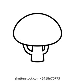 Mushroom vector icon. food illustration sign. fungus symbol or logo.