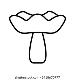 Mushroom vector icon. food illustration sign. fungus symbol or logo.