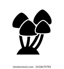 Mushroom vector icon. food illustration sign. fungus symbol or logo.