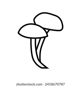 Mushroom vector icon. food illustration sign. fungus symbol or logo.