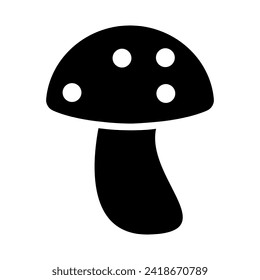 Mushroom vector icon. food illustration sign. fungus symbol or logo.