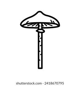 Mushroom vector icon. food illustration sign. fungus symbol or logo.