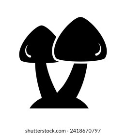 Mushroom vector icon. food illustration sign. fungus symbol or logo.