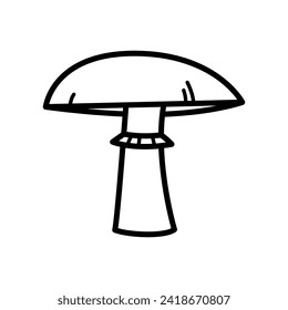 Mushroom vector icon. food illustration sign. fungus symbol or logo.