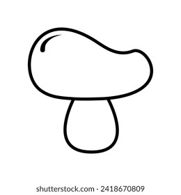 Mushroom vector icon. food illustration sign. fungus symbol or logo.