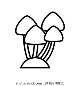 Mushroom vector icon. food illustration sign. fungus symbol or logo.