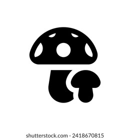 Mushroom vector icon. food illustration sign. fungus symbol or logo.