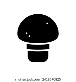 Mushroom vector icon. food illustration sign. fungus symbol or logo.