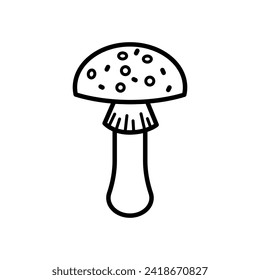 Mushroom vector icon. food illustration sign. fungus symbol or logo.