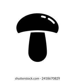 Mushroom vector icon. food illustration sign. fungus symbol or logo.