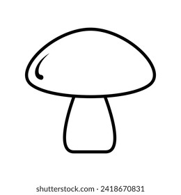 Mushroom vector icon. food illustration sign. fungus symbol or logo.