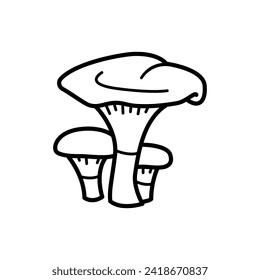 Mushroom vector icon. food illustration sign. fungus symbol or logo.