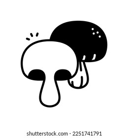 Mushroom vector icon glyph icon style.Can be used for wedding invitations, card designs and background design