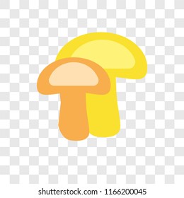 Mushroom vector icon isolated on transparent background, Mushroom logo concept